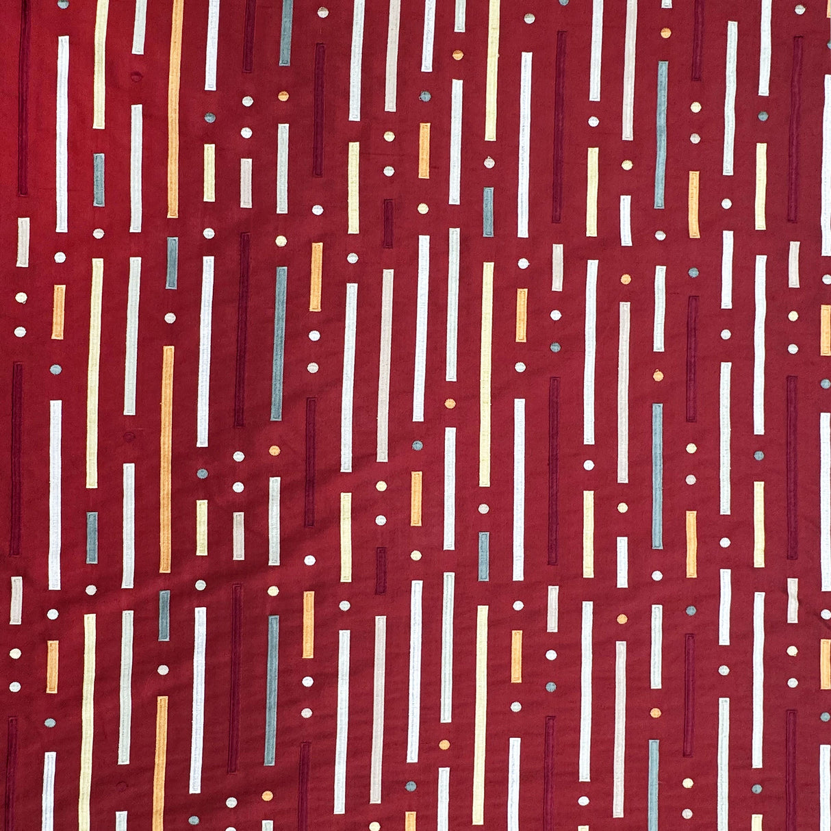 Stratus Silk Fabric - Multicolored Stripe, 54" Width (1 Yard)