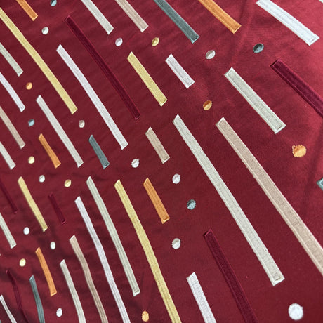Stratus Silk Fabric - Multicolored Stripe, 54" Width (1 Yard)
