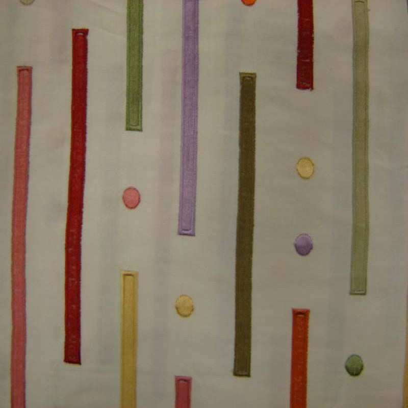 Stratus Silk Fabric - Multicolored Stripe, 54" Width (1 Yard)