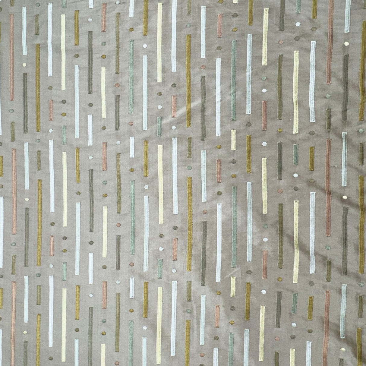 Stratus Silk Fabric - Multicolored Stripe, 54" Width (1 Yard)