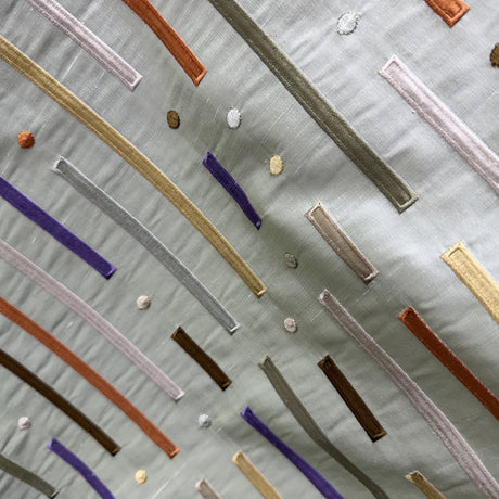 Stratus Silk Fabric - Multicolored Stripe, 54" Width (1 Yard)