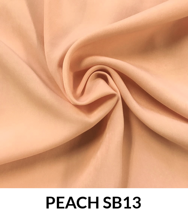 Stretch Peach Skin Polyester Fabric - Peach Skin, Woven, 1 Yard