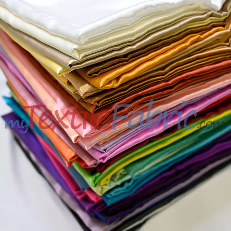 Stretch Charmeuse Satin Fabric - 96% Polyester 4% Spandex, Solid, 58/60" Width (Yards, Bolts, Sample Swatches)