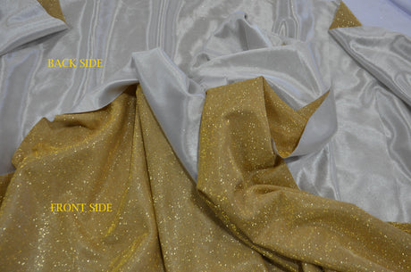 Stretch Glimmer Knit Polyester Spandex Fabric - Metallic Glitter Knit, 56" Width (1 Yard)