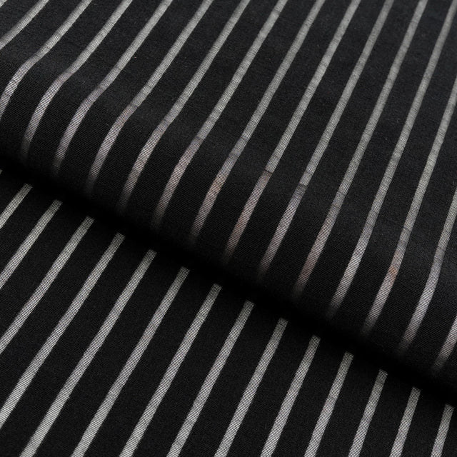 Striped Stretch Mesh Fabric