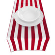 Red Poly Cotton Stripe Runner