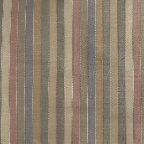Strozzo Silk Fabric - Multi-Colored Thin Stripe, 54" Width (1 Yard)