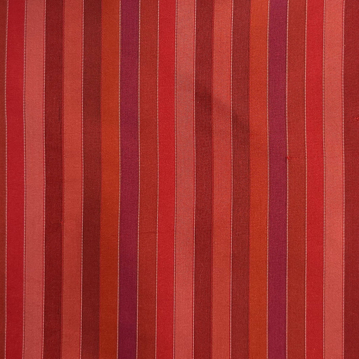 Strozzo Silk Fabric - Multi-Colored Thin Stripe, 54" Width (1 Yard)