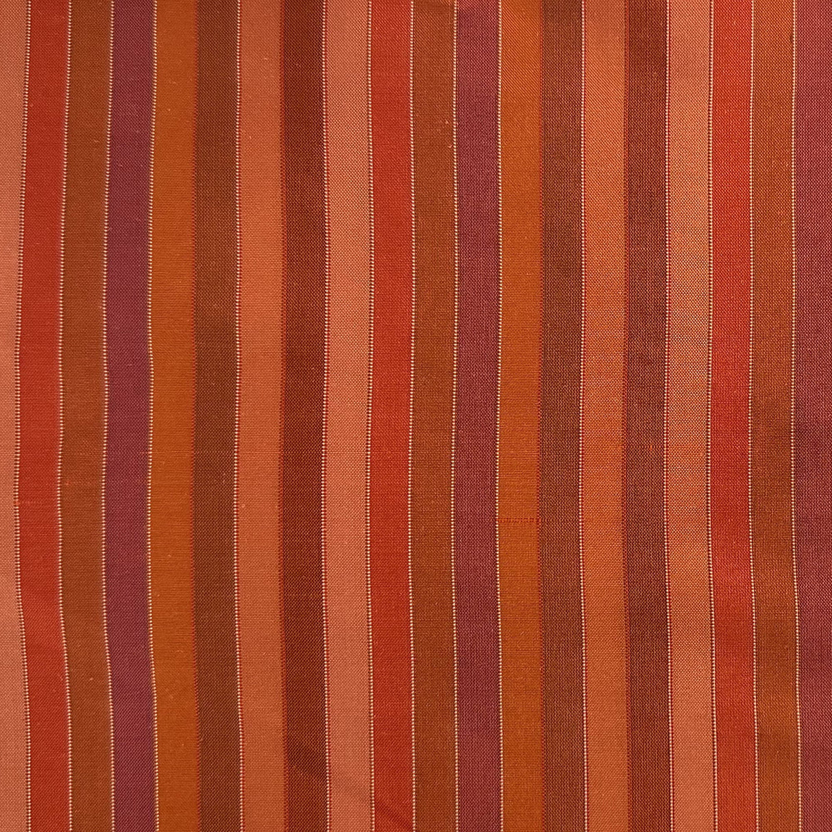 Strozzo Silk Fabric - Multi-Colored Thin Stripe, 54" Width (1 Yard)