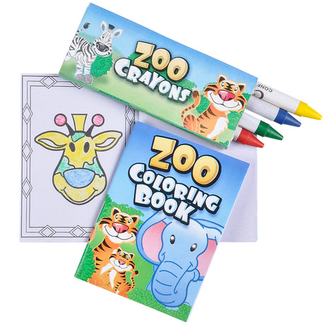 Zoo Animal Coloring Set (1 DZS)