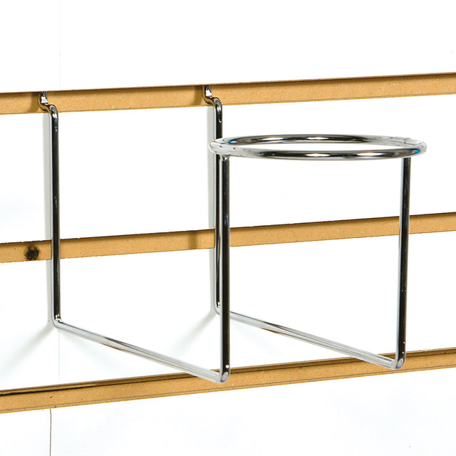 Sports Ball Display Chrome Slatwall Cap And Ball Display