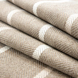 Sterling Herringbone Upholstery Woven by Sunbrella - Alpaca Stripes