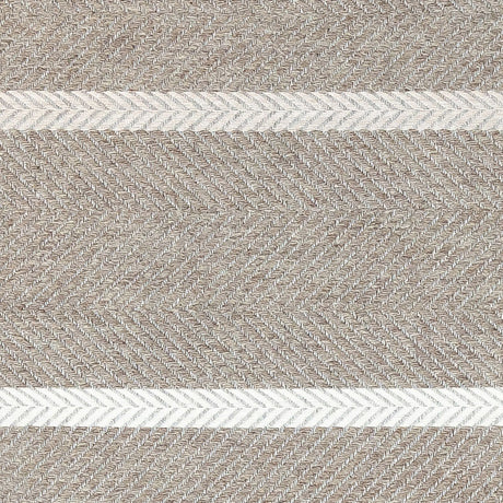 Sterling Herringbone Upholstery Woven by Sunbrella - Alpaca Stripes