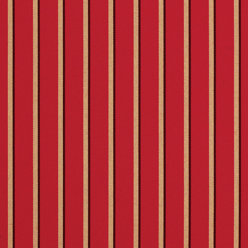 Hardwood Upholstery Woven by Sunbrella - Crimson and Beige Shadow Stripes