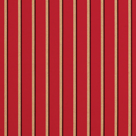 Hardwood Upholstery Woven by Sunbrella - Crimson and Beige Shadow Stripes