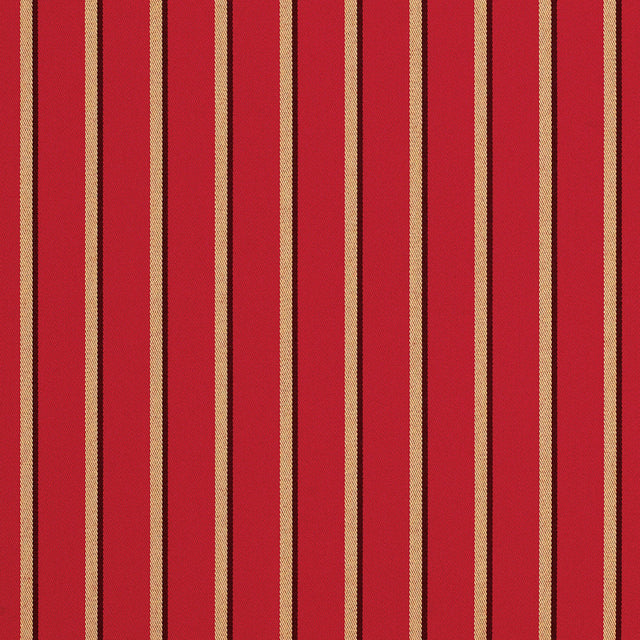 Hardwood Upholstery Woven by Sunbrella - Crimson and Beige Shadow Stripes