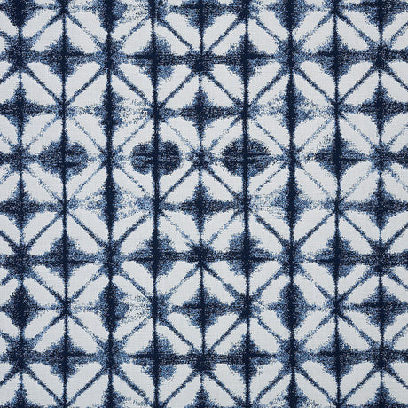 MIdori Upholstery Jacquard by Sunbrella - Indigo Shibori Diamonds