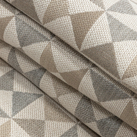 Array Upholstery Woven by Sunbrella - Dune Beige and Gray Geometric