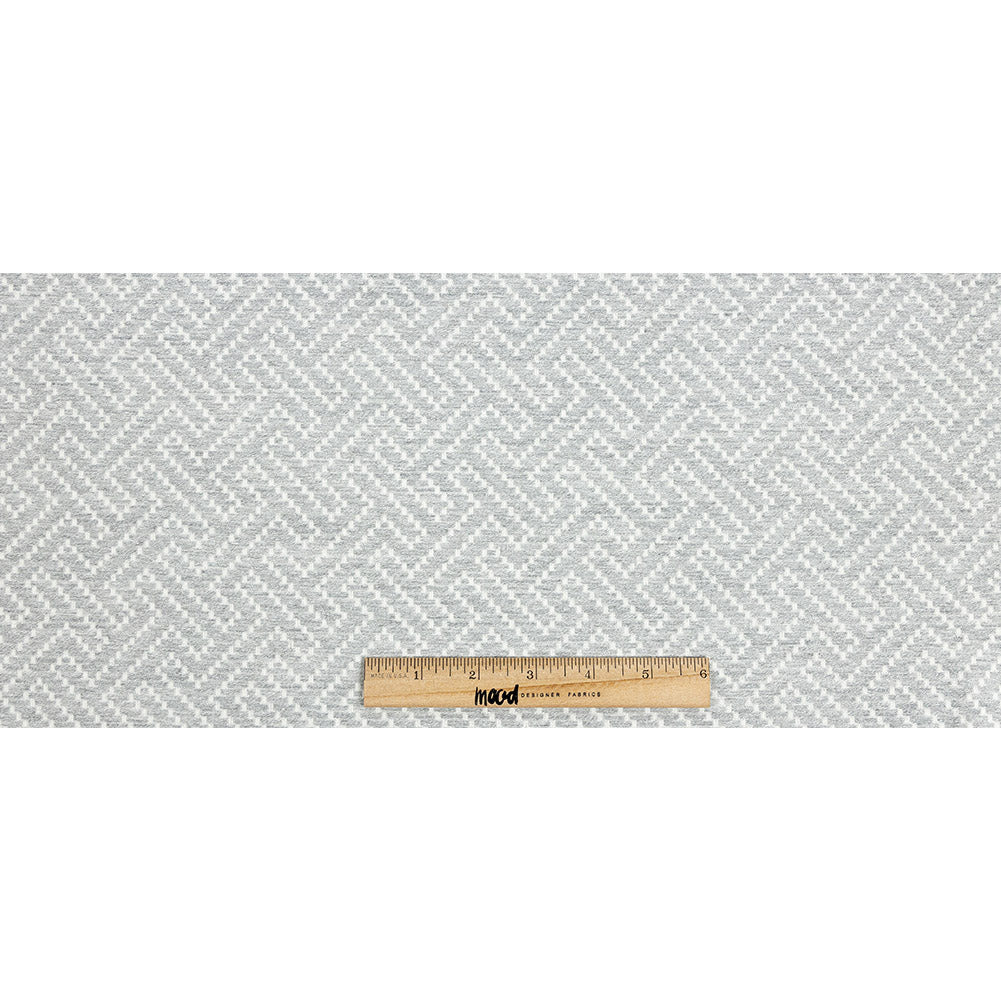 Crete Geometric Fret Jacquard by Sunbrella - Cloud