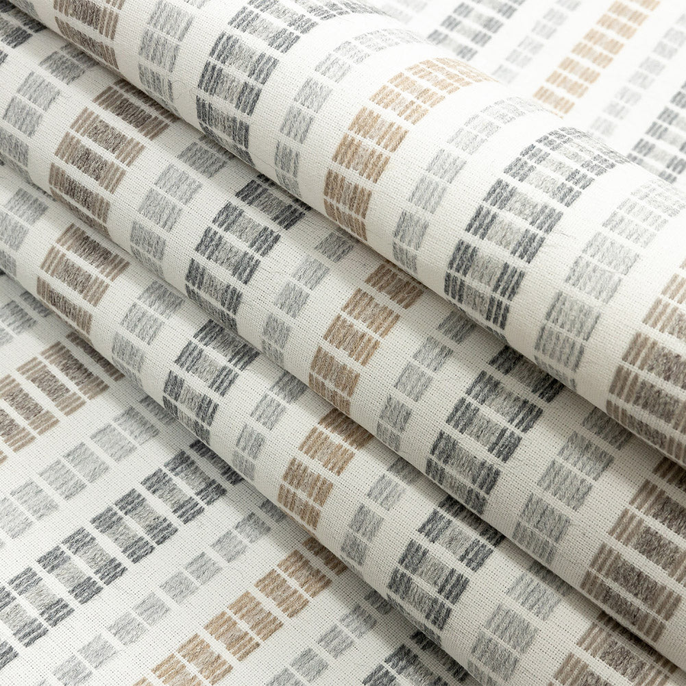 Esti Upholstery Woven by Sunbrella - Limestone Broken Stripes