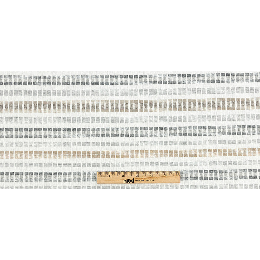 Esti Upholstery Woven by Sunbrella - Limestone Broken Stripes