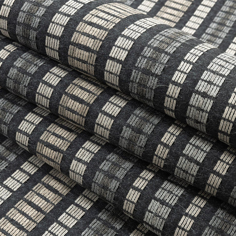 Esti Upholstery Woven by Sunbrella - Onyx Broken Stripes