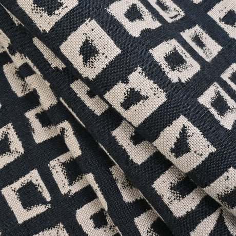 Kindle Jacquard by Sunbrella - Indigo Organic Squares