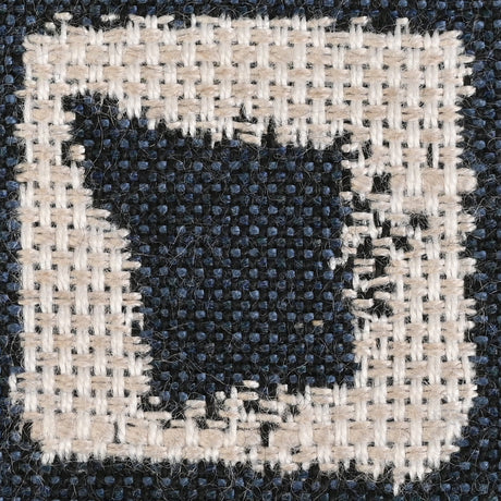 Kindle Jacquard by Sunbrella - Indigo Organic Squares