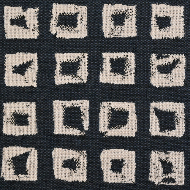 Kindle Jacquard by Sunbrella - Indigo Organic Squares