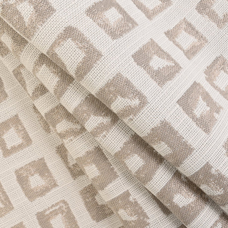 Kindle Jacquard by Sunbrella - Silk Beige Organic Squares