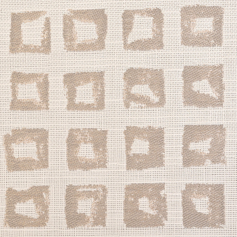 Kindle Jacquard by Sunbrella - Silk Beige Organic Squares