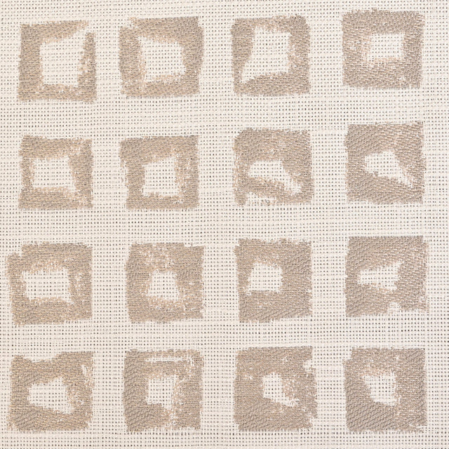 Kindle Jacquard by Sunbrella - Silk Beige Organic Squares