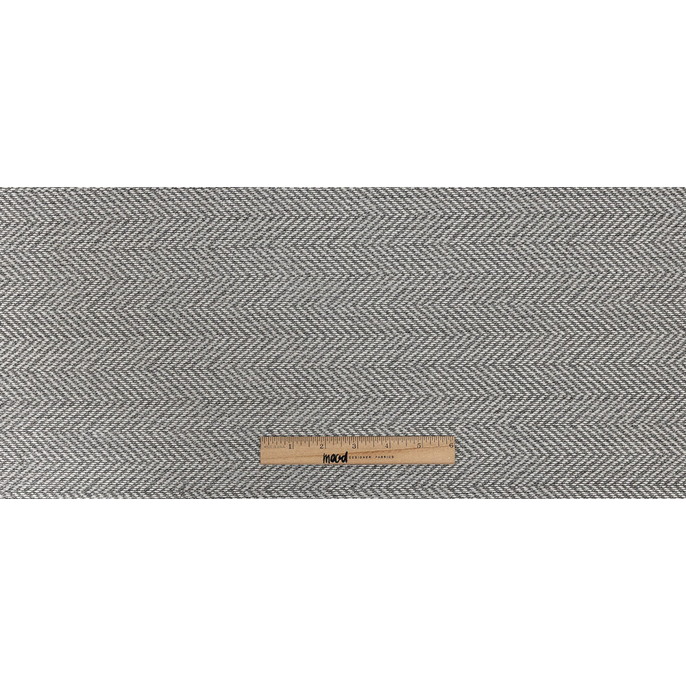 Fusion Posh Herringbone Woven by Sunbrella - Granite