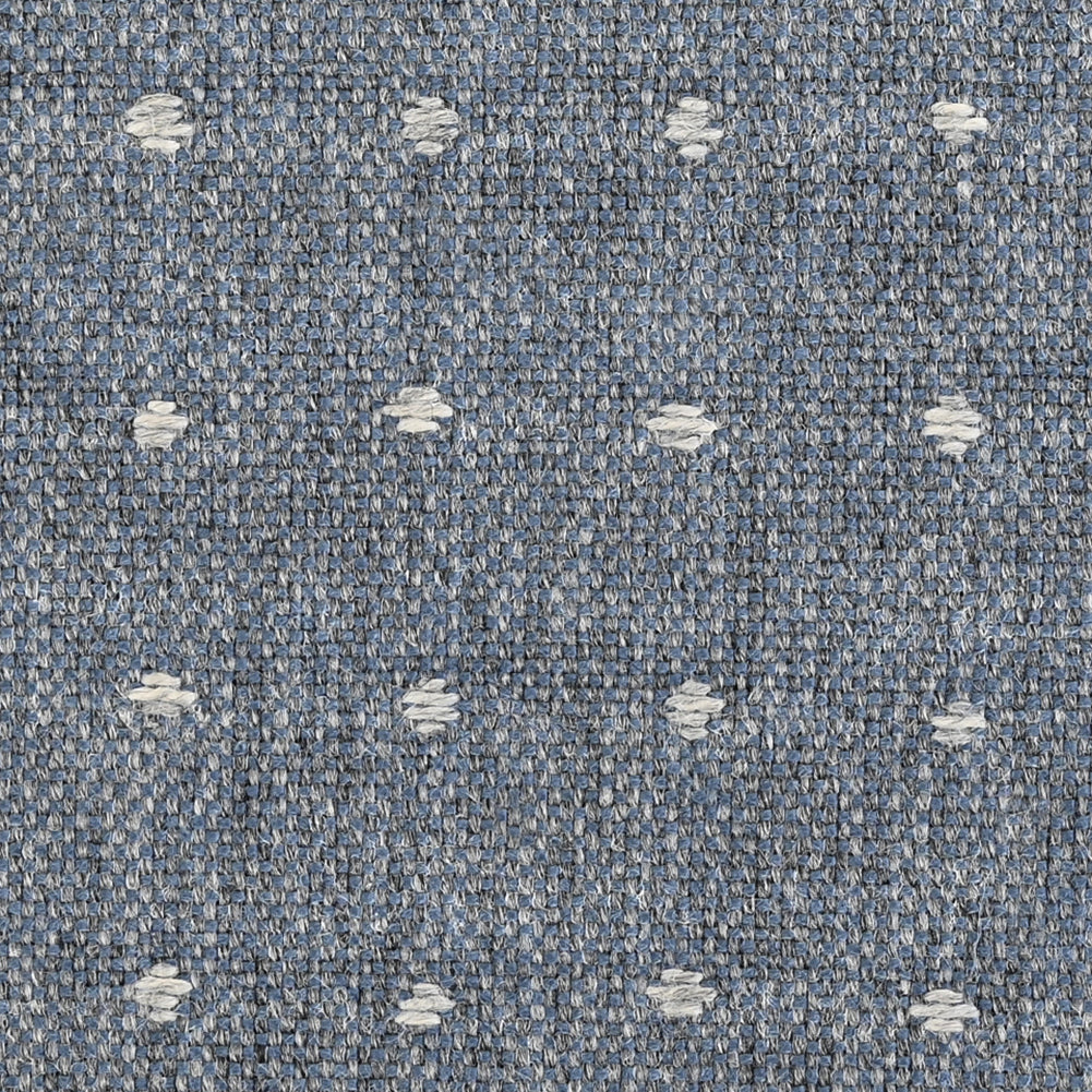 Lure Upholstery Woven by Sunbrella - Denim Blue Polka Dots