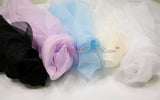 Super Organza Polyester Fabric - Semi-Sheen Sheer, 60" Width, White, Ivory, Baby Blue, Lavender, Black (By The Yard)