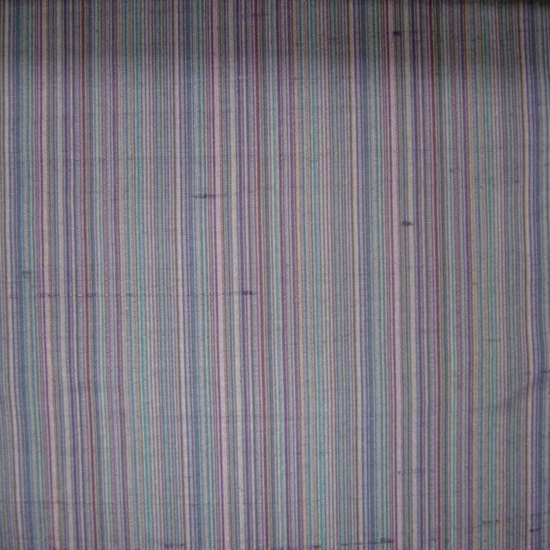 Suruchi Silk Fabric - Multicolored Stripe, 54" Width (1 Yard)