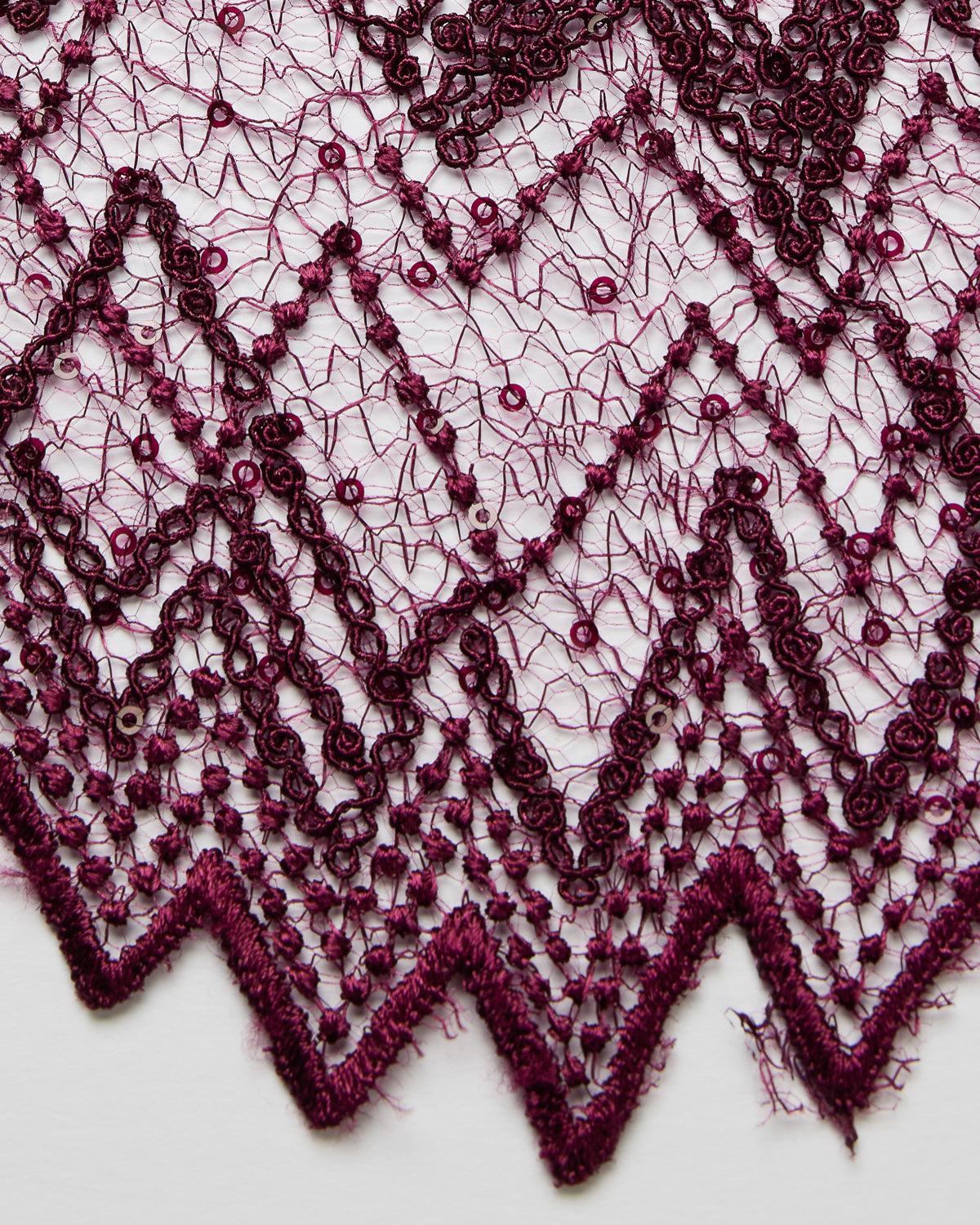 1 Yard Susumi Lace Tulle Fabric Embroidered Metallic Sequins Intricate Pattern 50/52" Wide