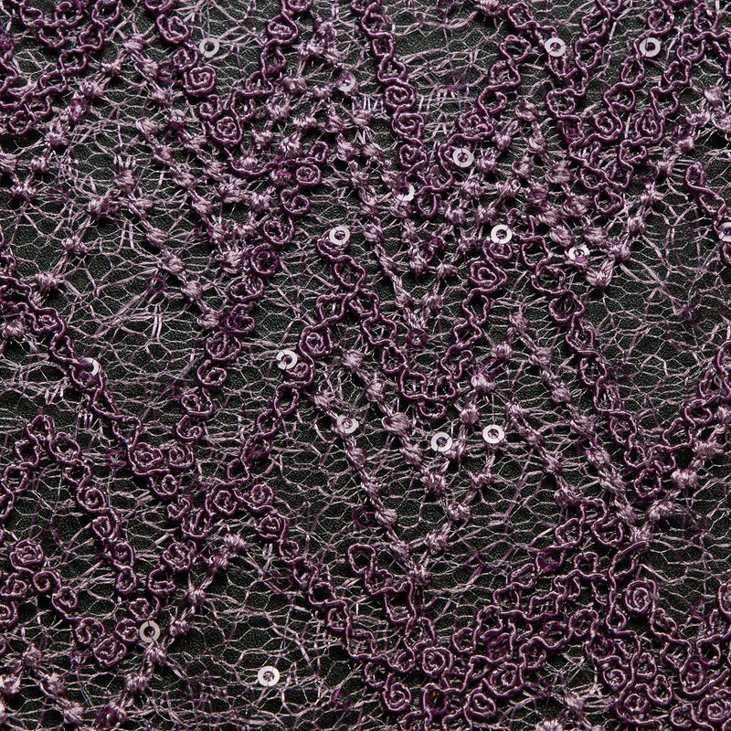 1 Yard Susumi Lace Tulle Fabric Embroidered Metallic Sequins Intricate Pattern 50/52" Wide