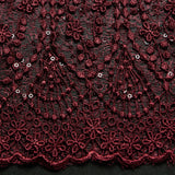 1 Yard Susumi Lace Tulle Fabric Embroidered Metallic Sequins Glamorous 50/52" Wide