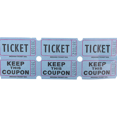 Double Roll Ticket Blue Tickets (2000/Roll)