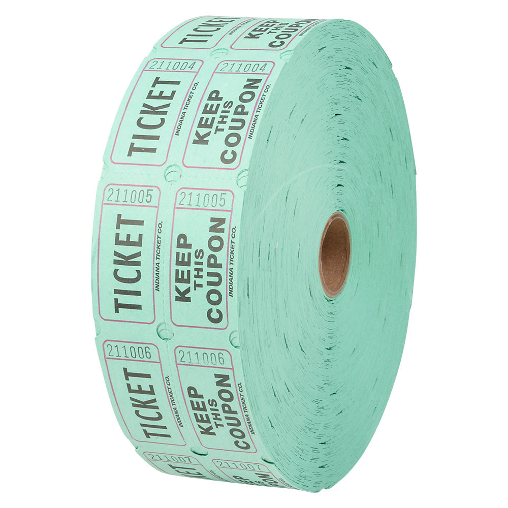 Green Double Roll Tickets (2000/Roll)