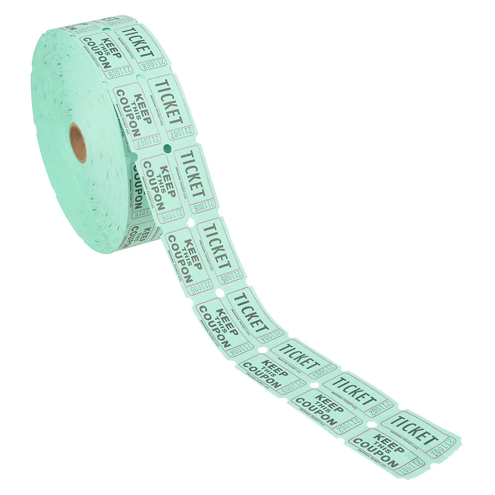 Green Double Roll Tickets (2000/Roll)