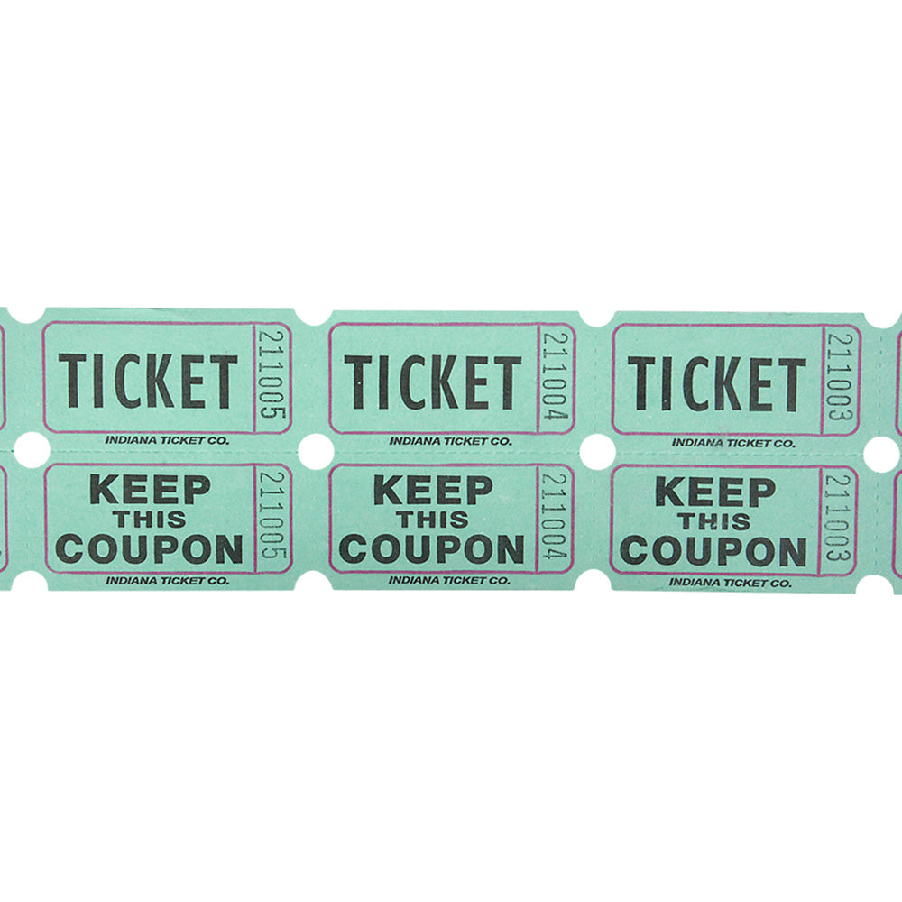 Green Double Roll Tickets (2000/Roll)