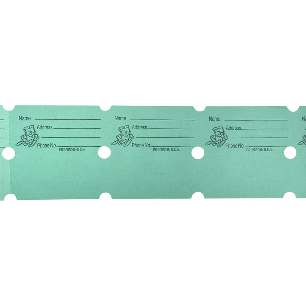 Green Double Roll Tickets (2000/Roll)