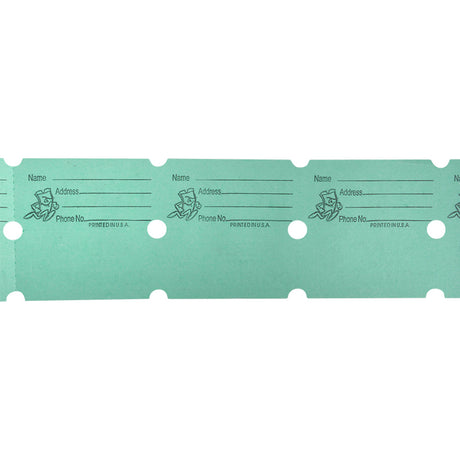 Green Double Roll Tickets (2000/Roll)