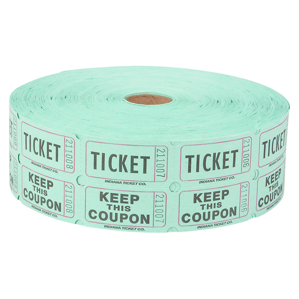 Green Double Roll Tickets (2000/Roll)
