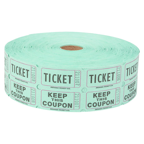 Green Double Roll Tickets (2000/Roll)