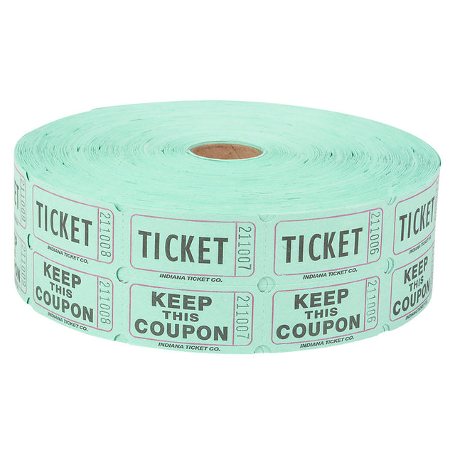 Green Double Roll Tickets (2000/Roll)
