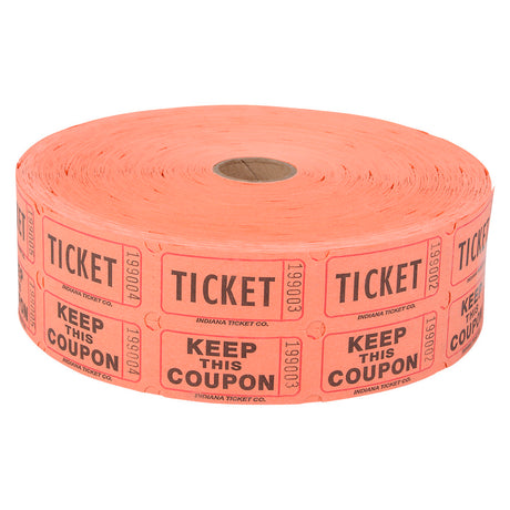 Orange Double Roll Tickets
