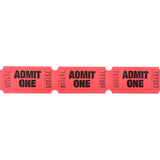 Admit One Ticket Rolls Red